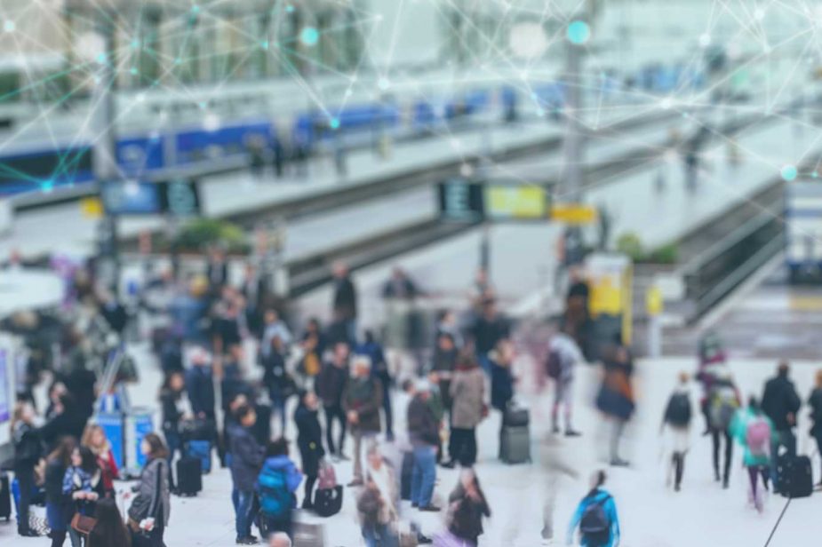 Rail Gets Commuter Safety on Track with Multimodal Insights train station with many passengers